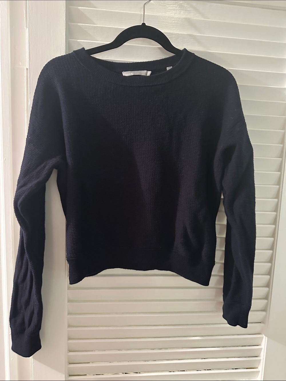 Vince Navy Crewneck Sweater cotton